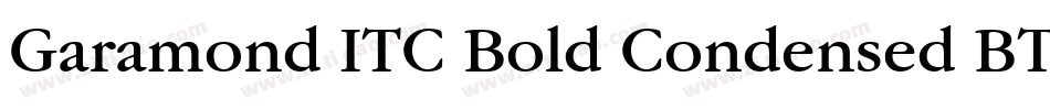 Garamond ITC Bold Condensed BT字体转换